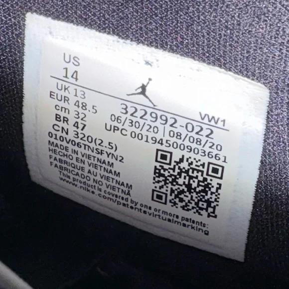 Air Jordan 6 Rings Smoke Grey,Black and Red Sneakers Size 14 - Picture 8 of 8